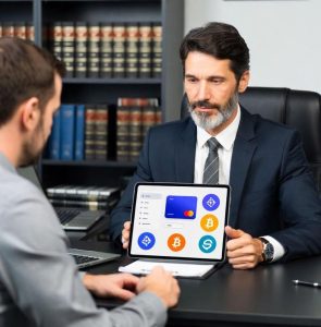 lawyer consulting a client