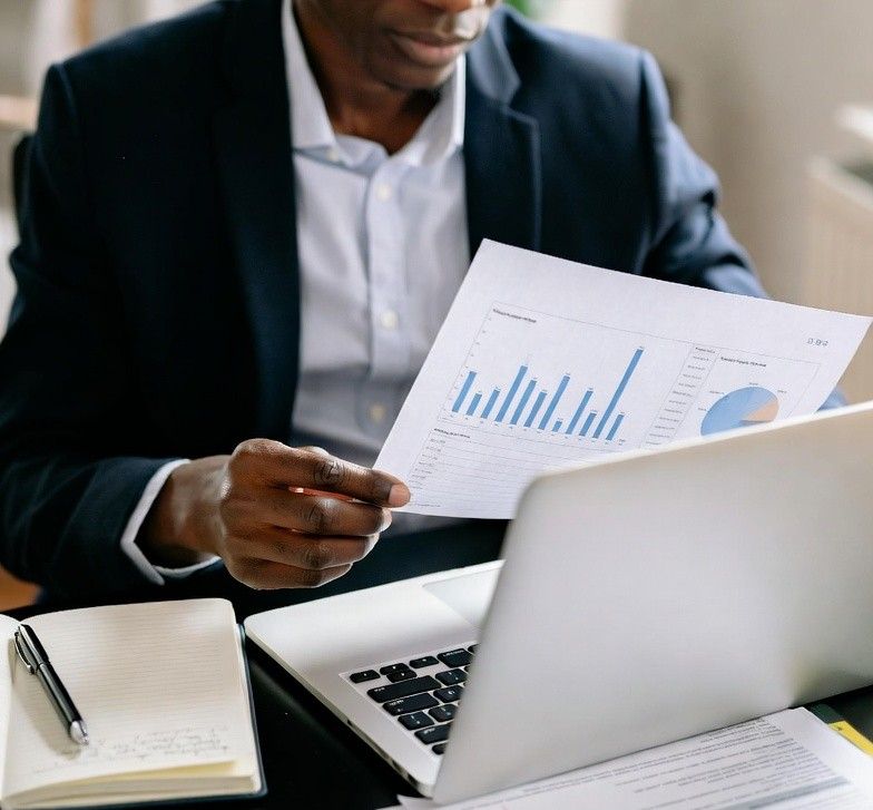 investor studying the market